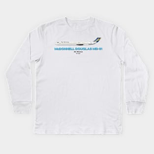 McDonnell Douglas MD-81 - Air Bosna Kids Long Sleeve T-Shirt